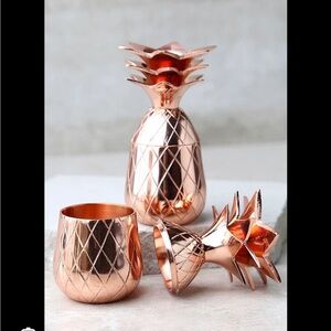 Shot Glass The Pineapple Co. Copper 1 Shot Pineapple Tumbler brass